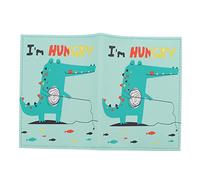 LIFKOME Credit Card and Cover Pu Travel Document Holder Cute Cartoon Dinosaur Design for Travel School Office and Events