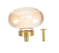 LIFKOME Crystal Cabinet Handle Transparent Single Door Pulls with Base Modern Chic Furniture Drawer Knob for Kitchen Wardrobe Cupboard and Closet