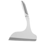 LIFKOME Curved Handle Shower Squeegee with Flexible Silicone Blade, Bathroom Window Cleaner with Suction Hook for Glass Doors, Mirrors and Tiles, Grey-white Bathroom Scraper Tool