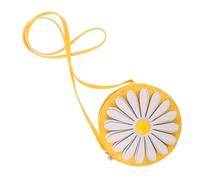LIFKOME Cute Little Girl Crossbody Bag with Daisy Pattern, Lightweight Pu Material, Comfortable Fit Shoulder Strap, Small Coin Purse for Toddlers and Children, for Kindergarten