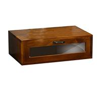 LIFKOME Desk Mount Laptop Stand Wooden Storage Box, Desktop Organizer with Drawers Bamboo Desk Drawer Tabletop Storage Organization Box Wood Desktop Storage Cabinet with 1 Drawers Desk Laptop Mount