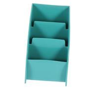 LIFKOME Desktop Trapezoid Divided Storage Box Cosmetic Organizer Tray, Makeup Display Holder with Compartments, Plastic Sundries Organizer for Office and Vanity Table, Green