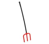 LIFKOME Detachable Handle Devil Fork Prop for Halloween Party Cosplay Red Painted Three Prong with Vine Pattern Rod Masquerade Costume Accessory for Carnivals and Fancy Dress Events