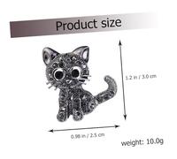LIFKOME Diamond-embedded Cat Brooch Pin with Cartoon Animal Design Decorative Accessory for Bags Scarves Clothes and Pants Multi-purpose Elegant Jewelry Gift for Women