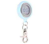 LIFKOME Digital Clip-on Pocket Watch Lanyard and Hook, Hanging Stopwatch for Nurses and Students, Blue Key Buckle Hanging Watch for Exams and Medical Use