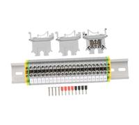 LIFKOME Din Rail Terminal Block Connector Kit for Electrical Wiring Heat-resistant Enclosure with Grounding Bus for Garage Remodeling DIY and Automation Projects