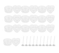 LIFKOME DIY Candle Tools Candle Molds Creative Simple Shaped Design White Plastic Molds with Different Shapes and Wicks Easy to Store Smooth Surface