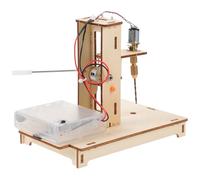 LIFKOME DIY Mini Drill Press Kit Stable Bench Table Desktop Drilling Machine for Hobbyists and Beginners Easy Assembly Educational Craft Tool with Lever Operation