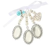 LIFKOME DIY Wedding Bouquet Photo Charms Heart-shaped Pendant with Engraved You Will Always My Heart for Bridal Memory Smooth Surface Photo Frame Charm for Bracelet and Jewelry Crafting
