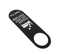 LIFKOME Do Not Disturb Door Sign Double-sided Acrylic Hotel Door Hanger with Clear Font Black Doorknob Tag for Privacy and Service Communication