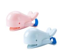 LIFKOME Dolphin Taps Extender Plastic Compact Flexible Rounded Corner Tap Extender Faucet Extension 2 Pcs Random Color for Boys and Girls Baby Bathroom Garden Use