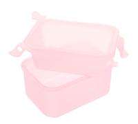 LIFKOME Double Layer Nail Soaking Bowl Set 2pcs Thickened Pink Plastic Manicure Soak off Bowls for Hand Soaking at Salon and Home Use