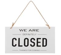 LIFKOME Double Sided Wooden Open Closed Door Sign for Home Or Business, Nice-looking and Convenient to Suspend, Vintage Style Porch Decor and Door Decoration for Shop Or Store