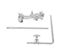 LIFKOME Drum Cowbell Mount with L-Rod and Lock Jazz Drum Stand Extension Clamp Metal Percussion Holder for Cowbell and Tom Mount for Studio and Live Performances