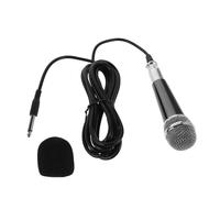 LIFKOME Dynamic Wired Microphone for Singing with All-metal Body Clear Audio for Outdoor Speakers Portable Handheld Vocal Mic for Phone Use Stylish Black-silver Karaoke Mic for Live