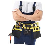 LIFKOME Electrician Tool Bag with Multiple Small Pockets Large Capacity Made of Tear Resistant Oxford Fabric and Unique Compartment Design for Heavy Duty Use and Organizing Power Tools