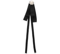 LIFKOME Elegant Black Cloth Bow Tie Brooch Pin for Women, Easy to Clip with Good Workmanship, Lightweight Fashionable Accessory for Cafés and Special Days