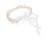 LIFKOME Elegant Bridal Pearl Hair Vine Headband with Lightweight Fake Pearls Flexible Ribbon Design for Comfortable Fit Versatile Hairstyling Wedding Party Accessories for Bridesmaids and