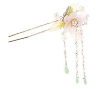 LIFKOME Elegant Chinese Hair Stick with Beaded Tassel and Floral Charm Traditional Hanfu Hairpin for Weddings Proms Bridal Hair Styling Accessories Vintage Decorative Chopsticks for Women