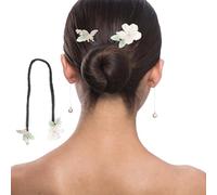 LIFKOME Elegant Hair Bun Maker Small Elastic Hair Bands Bow Styling Tool for Women Party and Daily Use