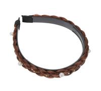 LIFKOME Elegant Pearl Hair Braid Headband for Women Non-slip Fishbone Wig Headpiece Fashionable Hair Accessory for Weddings Parties Daily Wear Secure Grip for Effortless Styling