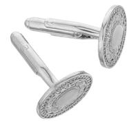 LIFKOME Elegant Round Sparkling Cufflinks for Men Copper Groom Accessories for Wedding and Business Meetings Refined French Style Shirt Jewelry with Shiny Decor