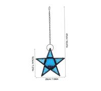 LIFKOME Elegant Star Shape Glass Lantern Candle Holder for Home Patio Garden Aromatherapy Compatible Rustic Hanging Lantern for Wedding Birthday Party Decoration