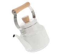 LIFKOME Enamel Tea Kettle 2.5l White Small Stovetop Kettle Long Spout Heat-Resistant Porcelain for Home Brewing and Gas Stove Boiling
