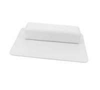 LIFKOME Ergonomic Nail Art Armrest Holder with White PU Leather Cushion Soft Hand Rest Pillow for Manicure and Pedicure Support Fake Leather Mat for Salon and Home Use