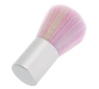 LIFKOME Ergonomic Short Handle Nail Dust Brush with Rainbow Bristles for Nail Art and Cleaner Versatile Pedicure Tool for Salon Powder Remover Accessory