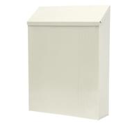 LIFKOME European Style Mailbox Refined Mailbox Wall Mounted Iron Beige for Home Office Letters and Packages