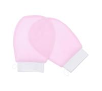 LIFKOME Exfoliating Bath Gloves for Women Pink Non-slip Scrubbing Mitts with Massage Effect Dead Skin Remover Body Scrub Gloves for Shower and Spa Use Gentle Skin Exfoliation and