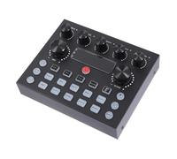 LIFKOME External Sound Card with Colourful Lighting, Compatible with Tablets and Computers, 800 Ma Capacity, Iron Material Sound Mixer for Live Streaming, Podcast Equipment Featuring