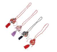 LIFKOME Fabric Drawstring Pouches for Convenient Storage and Easy to Carry for 4pcs Small Polyester Bags for Festival Or Hanging Ornament Use