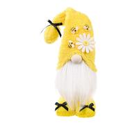 LIFKOME Faceless Gnome Doll Decoration Yellow Bee Theme Lightweight Figurine for Home Garden Companion Cute Handcrafted Ornament
