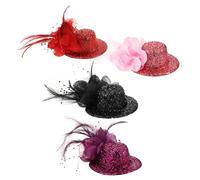 LIFKOME Fascinator and Universal-fitting Design Gold with Woolen Material Headband 4pcs and Glittering Strip, Featuring Wear Resistance for Fascinators for Wedding and Elegant Hair