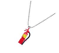 LIFKOME Fire Extinguisher Necklace Creative Fashion Chain for Sweater Unique Pendant Hanging Accessory for Disco Dancing Element Fire Extinguisher Style