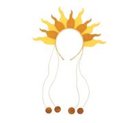 LIFKOME Flame Sun Headband with Bead Chains for Adults Lightweight Festive Hair Accessory for Halloween Year S Eve Carnival and Party Celebrations