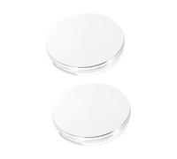 LIFKOME Flip-type Loose Powder Box Set 5g Ultra-thin Silver Compact with Elastic Net Sifter and Powder Puff, 2pcs Each - Portable Makeup Storage for Women and Travel Use