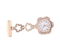 LIFKOME Fob Watch Elegant Star Design Retractable Pocket Watch for Zinc Alloy Lapel Pin for Students and Exam Management Rose Gold