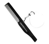LIFKOME Foldable Fine Tooth Comb for Men Portable Small Folding Beard Comb with Oval Mirror Lightweight Pocket Keychain Grooming Tool for Travel and Daily Use