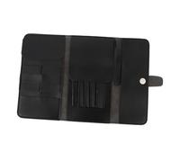 LIFKOME Foldable Leather Hairdressing Tools Case Compact Scissor Pouch for Snap Closure Lightweight Barber Salon Storage for Professionals and Home Use