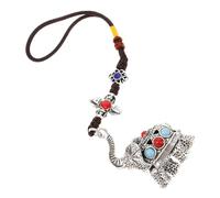 LIFKOME Fortune Elephant Pendant Buddhism Decor Office Home Decor Car Rear View Mirror Accessory