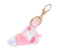 LIFKOME Fruit Quicksand Keychain Acrylic Bag Pendant Cute Strawberry Pineapple Design Random Color Accessory for Women’s Handbag Charm