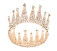 LIFKOME Full Round Rhinestone Bridal Crown Large Crystal Princess Tiara Headpiece for Women Bride Wedding Birthday Party Hair Accessories Elegant and Secure Fit