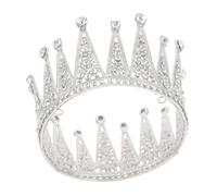 LIFKOME Full Round Rhinestone Bridal Tiara Crown with Crystal Rhinestones for Women Bride Hairpiece Elegant Wedding Birthday Party Headpiece Versatile Princess Hair Accessory
