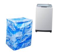 LIFKOME Fully Automatic Washing Machine Cover Polyester Satin Cloth Protector Wave Stylish Washing Machine Case for Dust and Water Protection Fits Standard