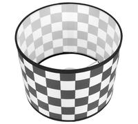 LIFKOME Funky Lampshades Fabric Drum Lampshade with E27 Socket, Small Black Lamp Shade for Desk Lamps, Featuring Smooth Touching Feeling and Plaid Pattern, for Room Or Study