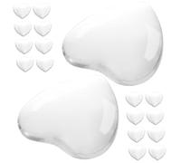 LIFKOME Glass Nail Art Tip Display Boards 30Pcs Heart-Shaped Acrylic Manicure Tools for Nail Salon Practice
