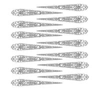 LIFKOME Gothic Claw Fingertip Nail Rings Silver Iron 20pcs Metal Finger Nail Tips Reusable Easy Application Halloween Costume Accessories for Medieval Parties
